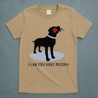 'I Lab You Very Much' Valentine's Day Black Labrador T-Shirt thumb 5