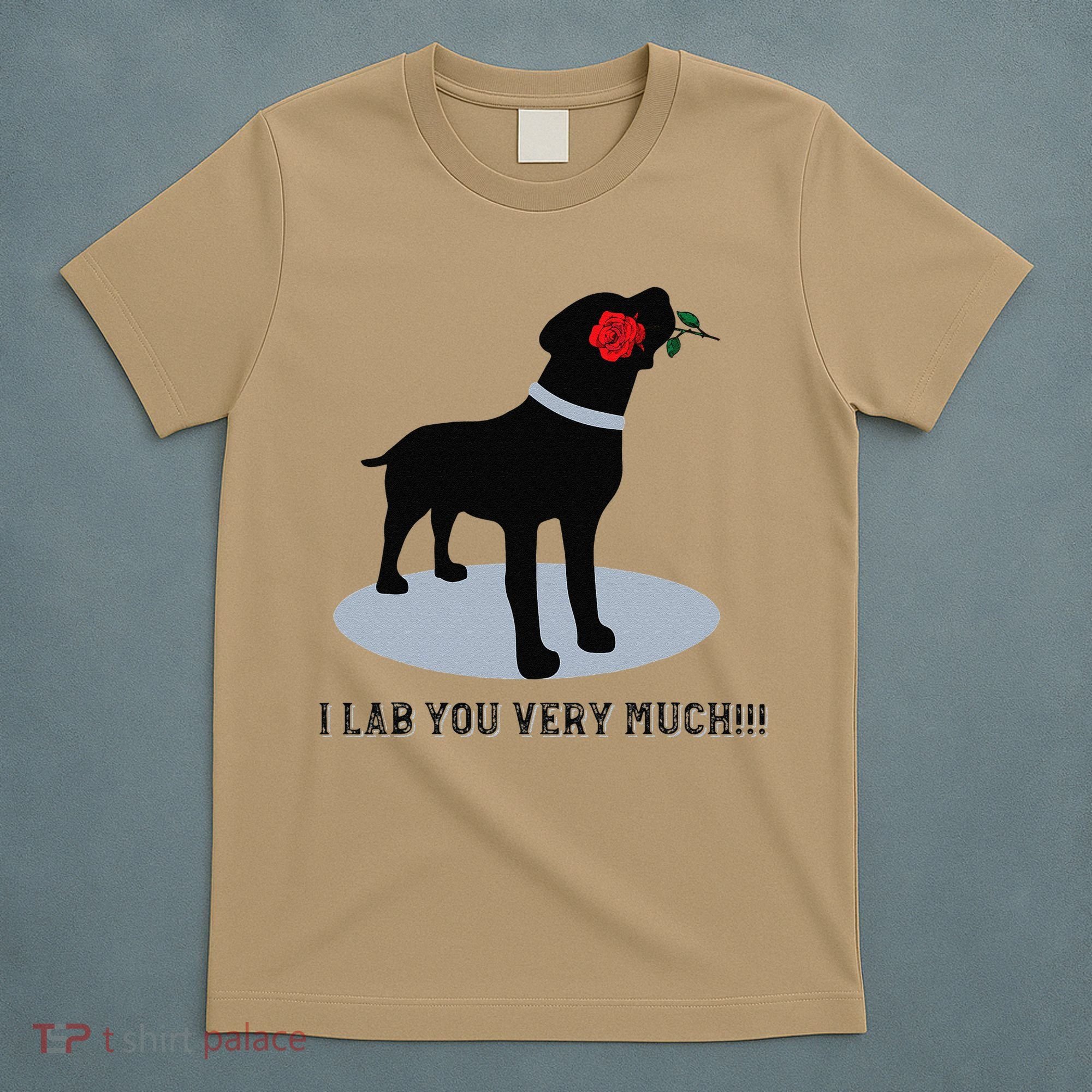 'I Lab You Very Much' Valentine's Day Black Labrador T-Shirt