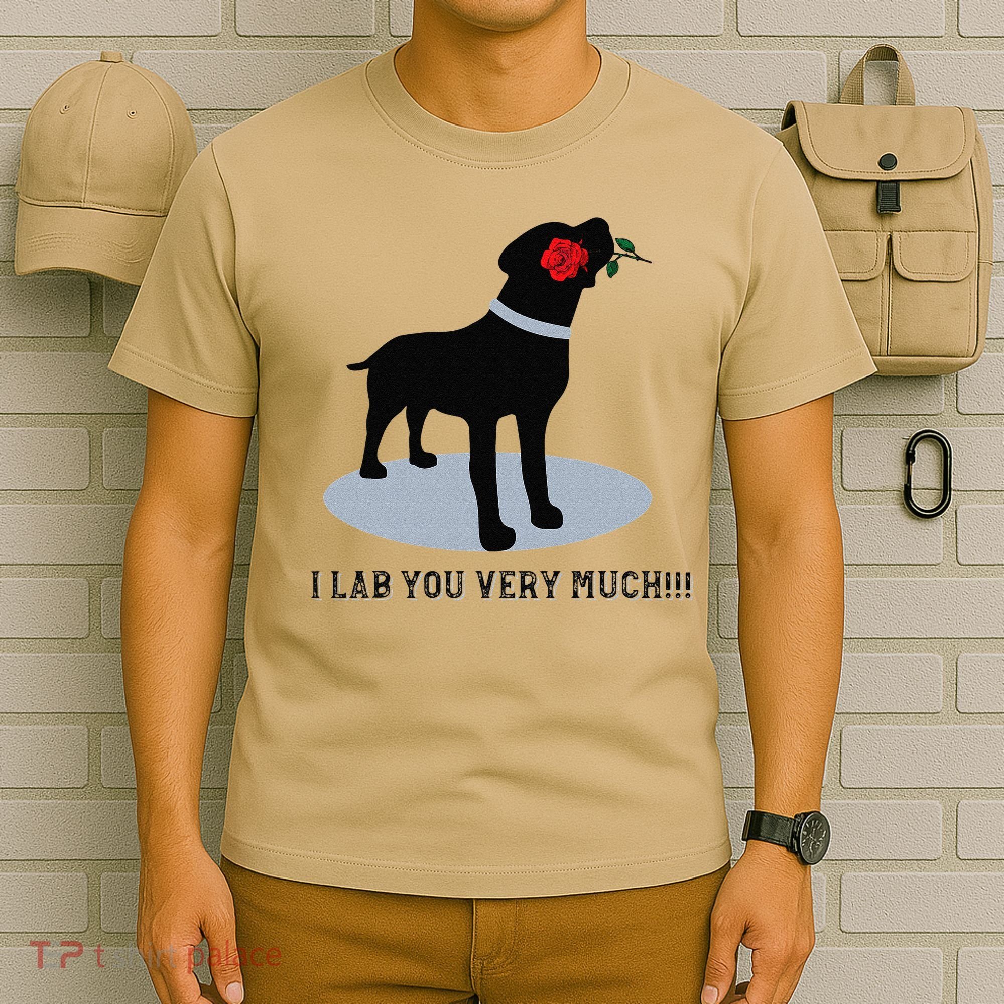 'I Lab You Very Much' Valentine's Day Black Labrador T-Shirt