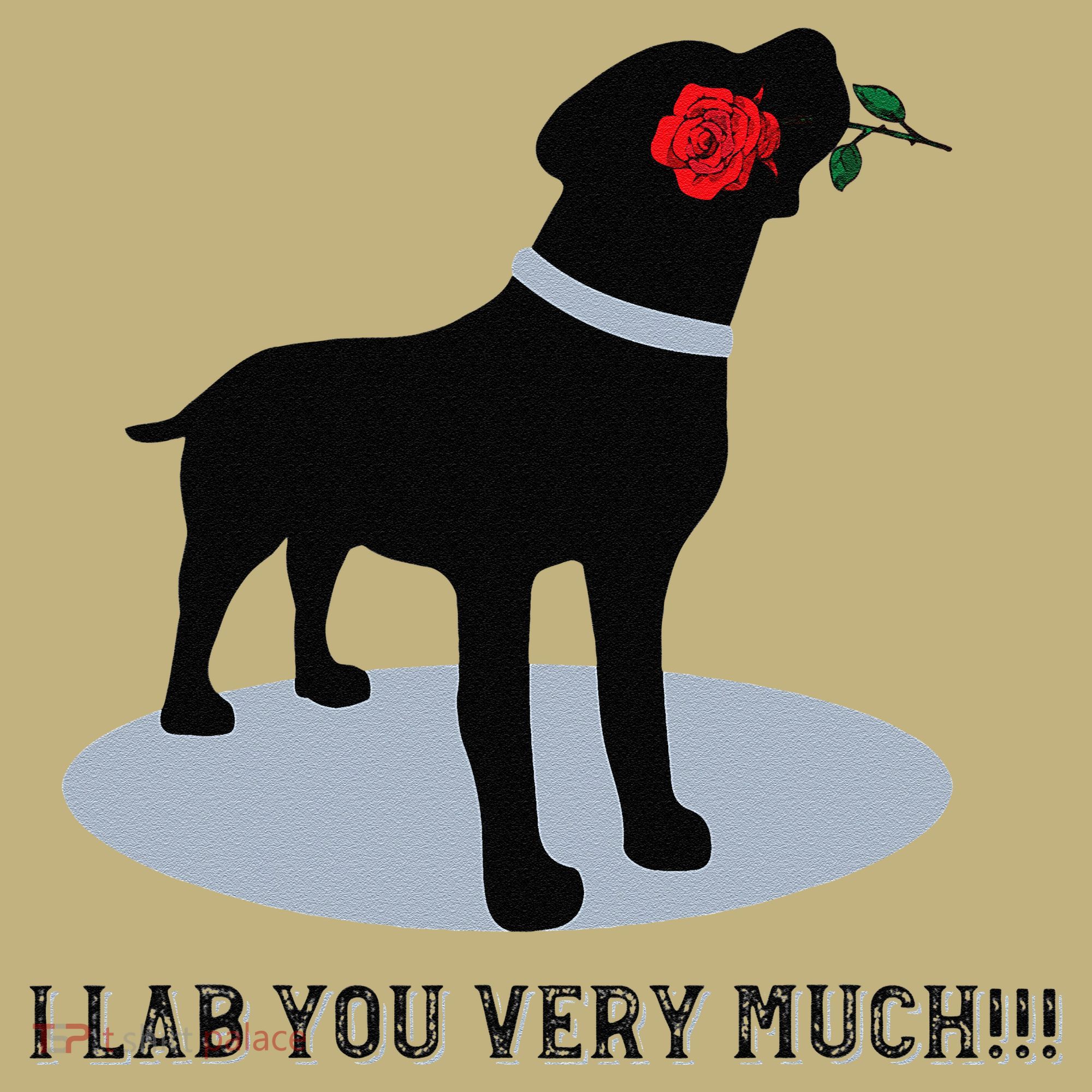 'I Lab You Very Much' Valentine's Day Black Labrador Polo