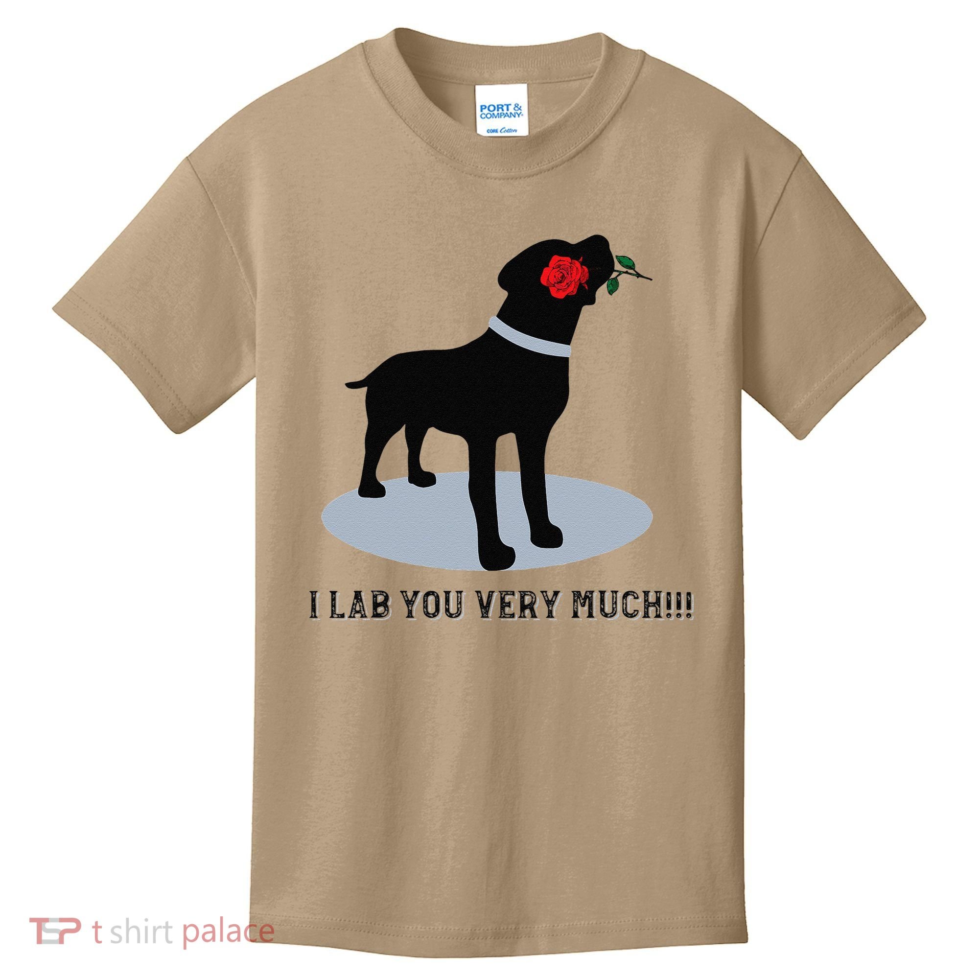 'I Lab You Very Much' Valentine's Day Black Labrador Kids T-Shirt