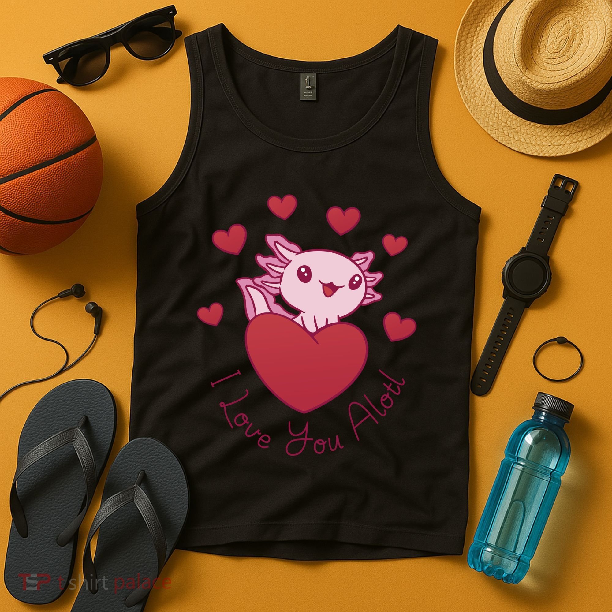 I Love You Alotl Valentines Day Tank Top