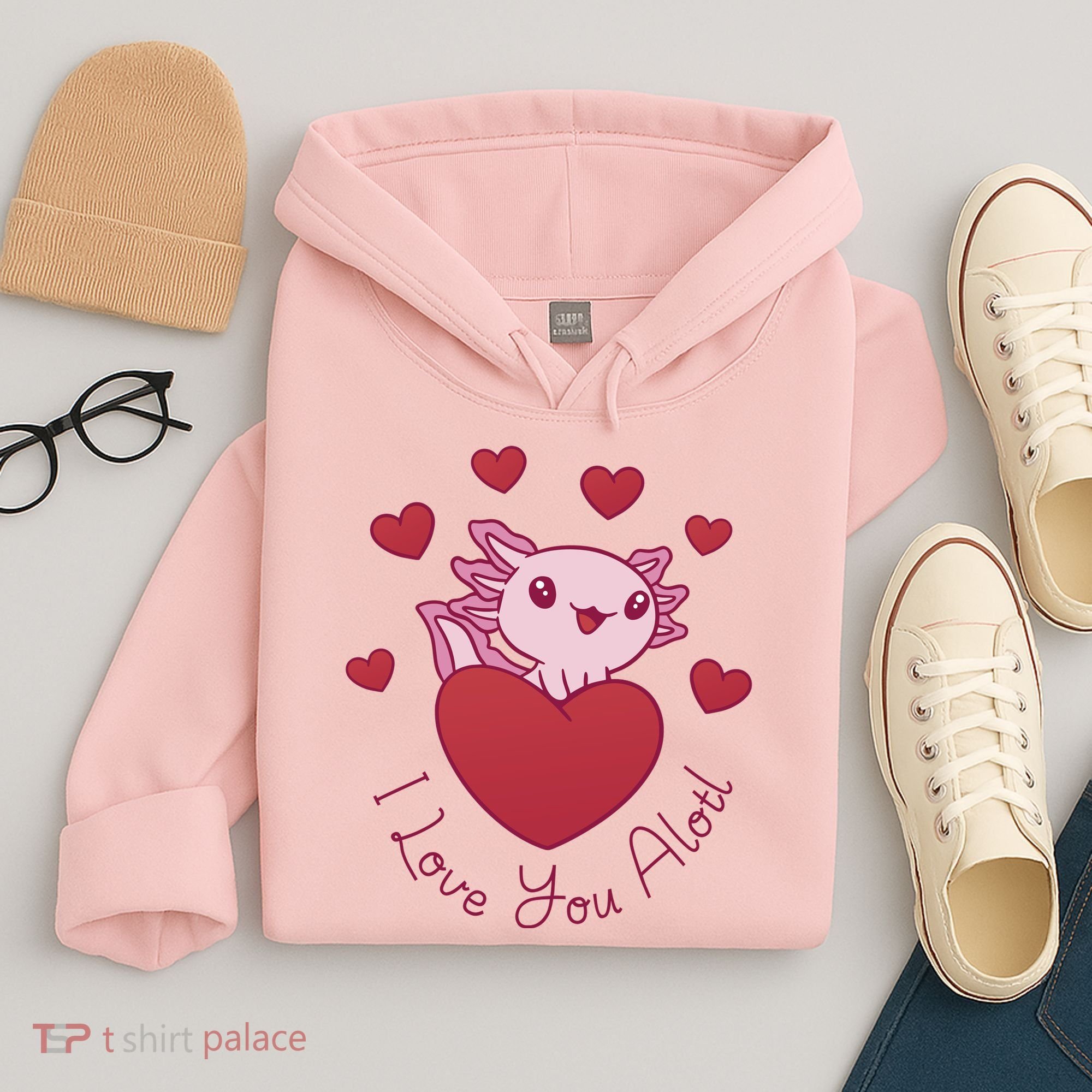 I Love You Alotl Valentines Day Hoodie