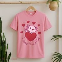 I Love You Alotl Valentines Day T-Shirt thumb 2
