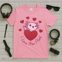 I Love You Alotl Valentines Day T-Shirt thumb 5