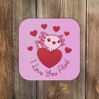 I Love You Alotl Valentines Day Coaster thumb 0