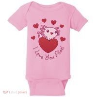I Love You Alotl Valentines Day Baby Bodysuit thumb 0