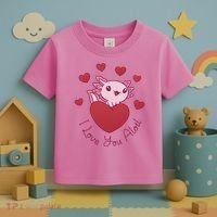 I Love You Alotl Valentines Day Toddler T-Shirt thumb 3