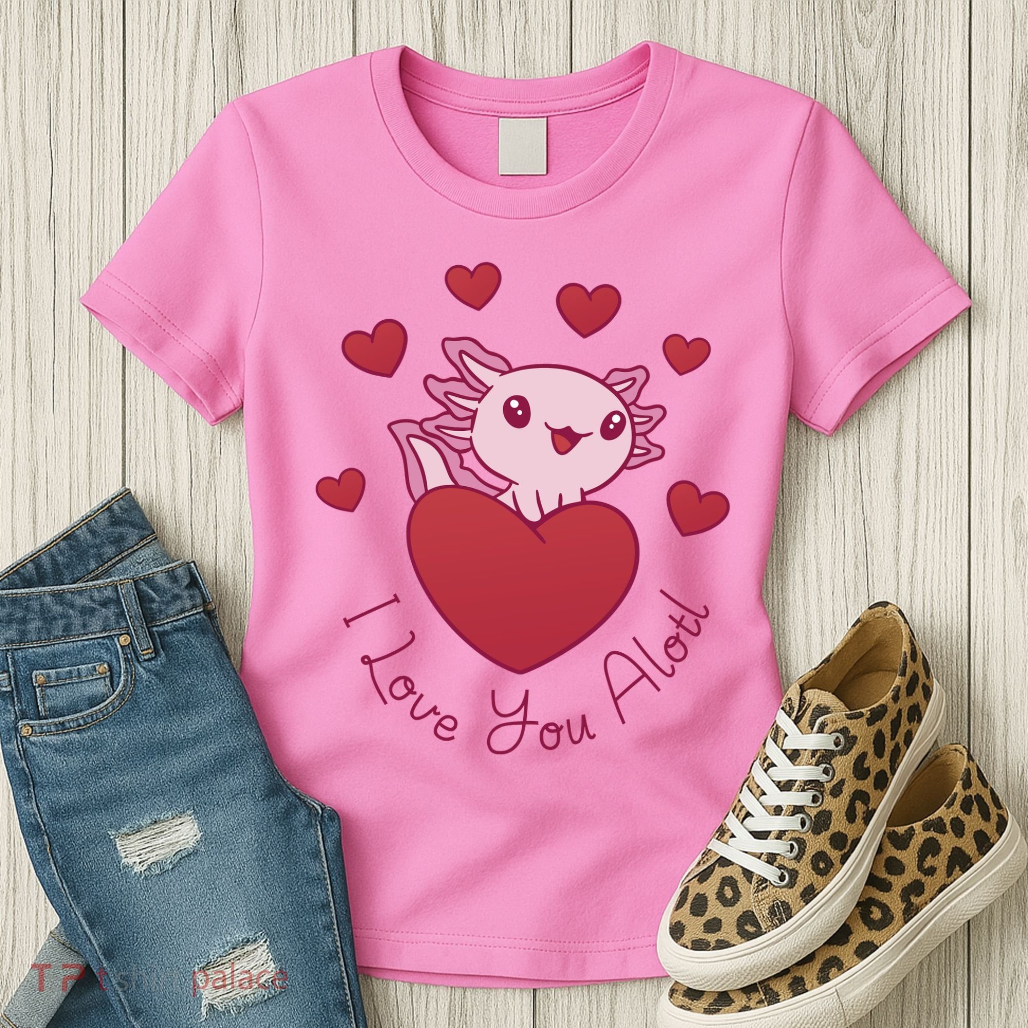 I Love You Alotl Valentines Day Women's T-Shirt
