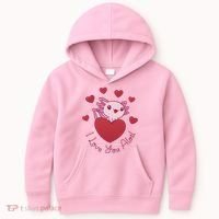 I Love You Alotl Valentines Day Kids Hoodie thumb 0