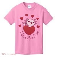 I Love You Alotl Valentines Day Kids T-Shirt thumb 0