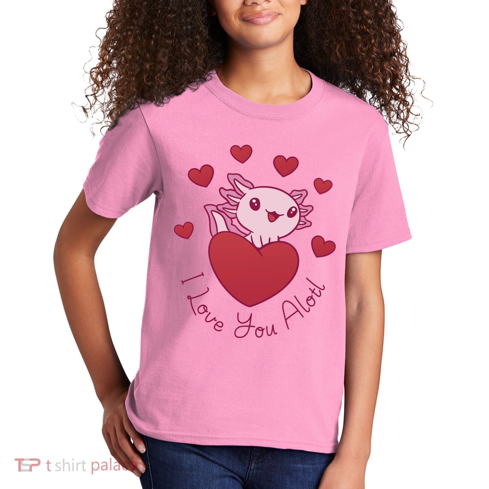 I Love You Alotl Valentines Day Kids T-Shirt