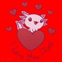 I Love You Alotl Valentines Day Santa Hat thumb 1