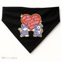 I Love You Heart Quote Cute Gift USA-Made Doggie Bandana thumb 0