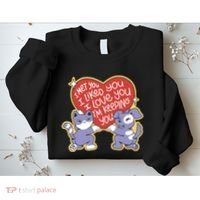 I Love You Heart Quote Cute Gift Sweatshirt thumb 2
