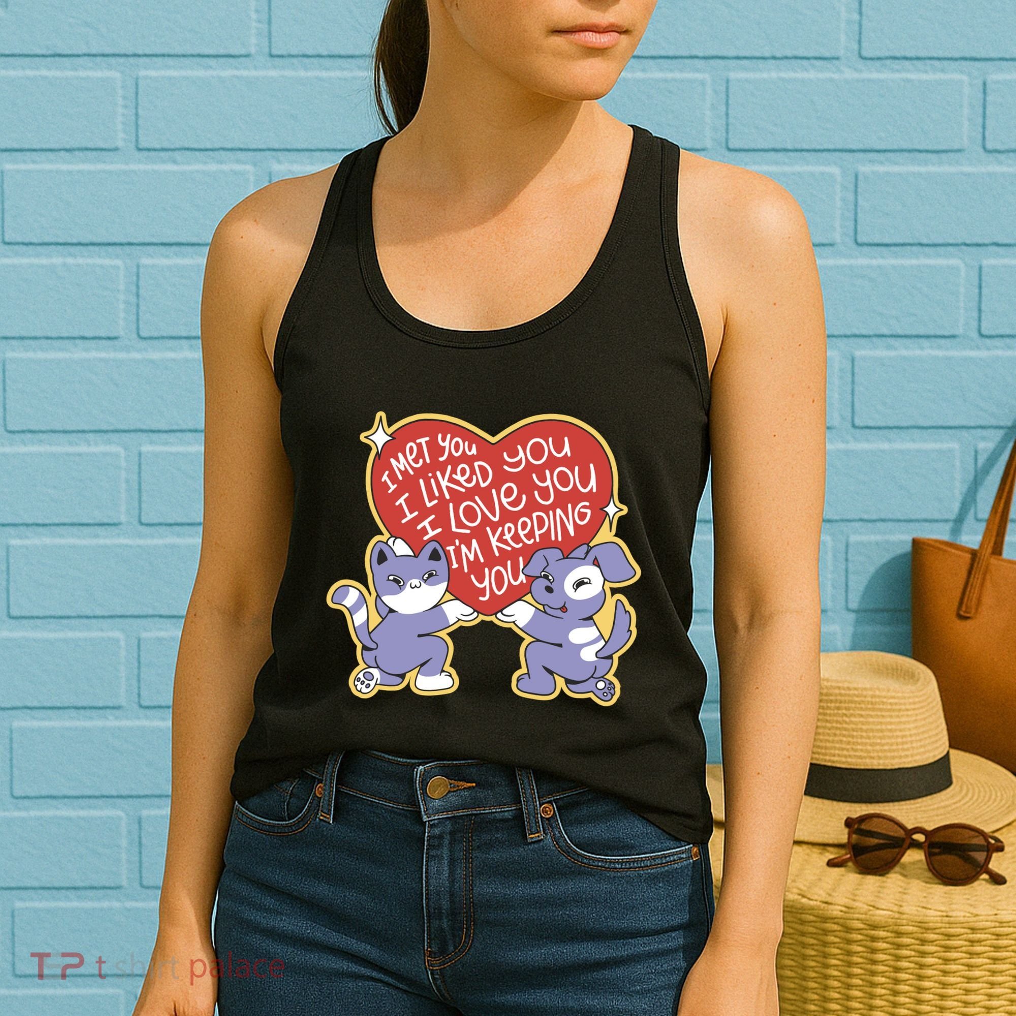I Love You Heart Quote Cute Gift Women's Tank Top
