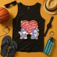 I Love You Heart Quote Cute Gift Tank Top thumb 4
