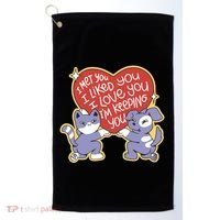 I Love You Heart Quote Cute Gift Golf Towel thumb 0