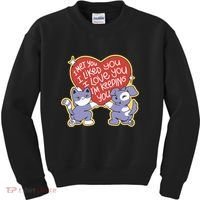 I Love You Heart Quote Cute Gift Kids Sweatshirt thumb 0