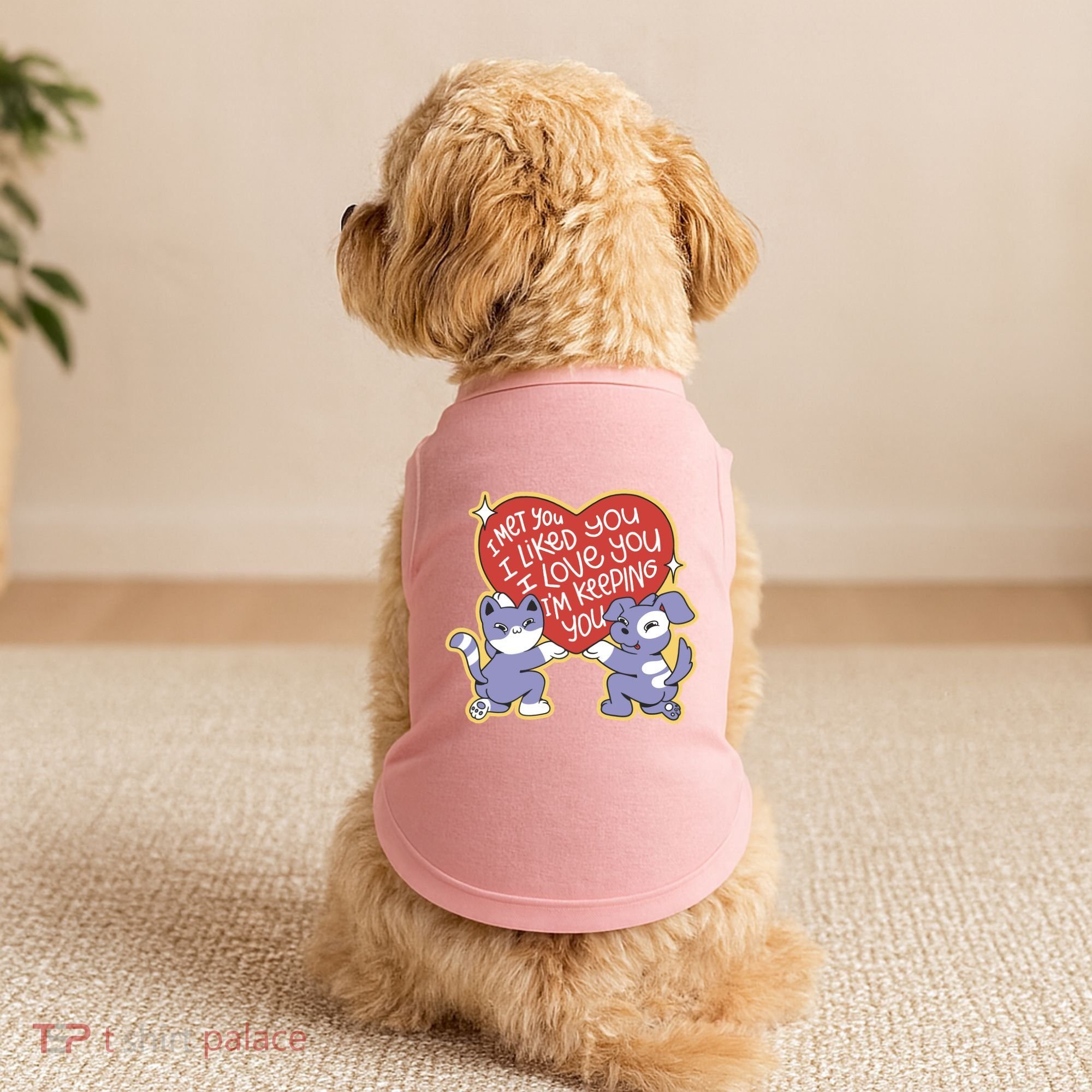 I Love You Heart Quote Cute Gift Doggie Tank