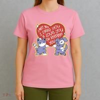 I Love You Heart Quote Cute Gift T-Shirt thumb 4