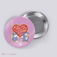 I Love You Heart Quote Cute Gift Button thumb 0