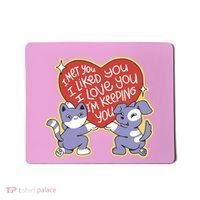 I Love You Heart Quote Cute Gift Mousepad thumb 0