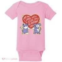 I Love You Heart Quote Cute Gift Baby Bodysuit thumb 0
