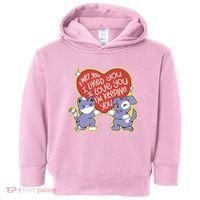 I Love You Heart Quote Cute Gift Toddler Hoodie thumb 0