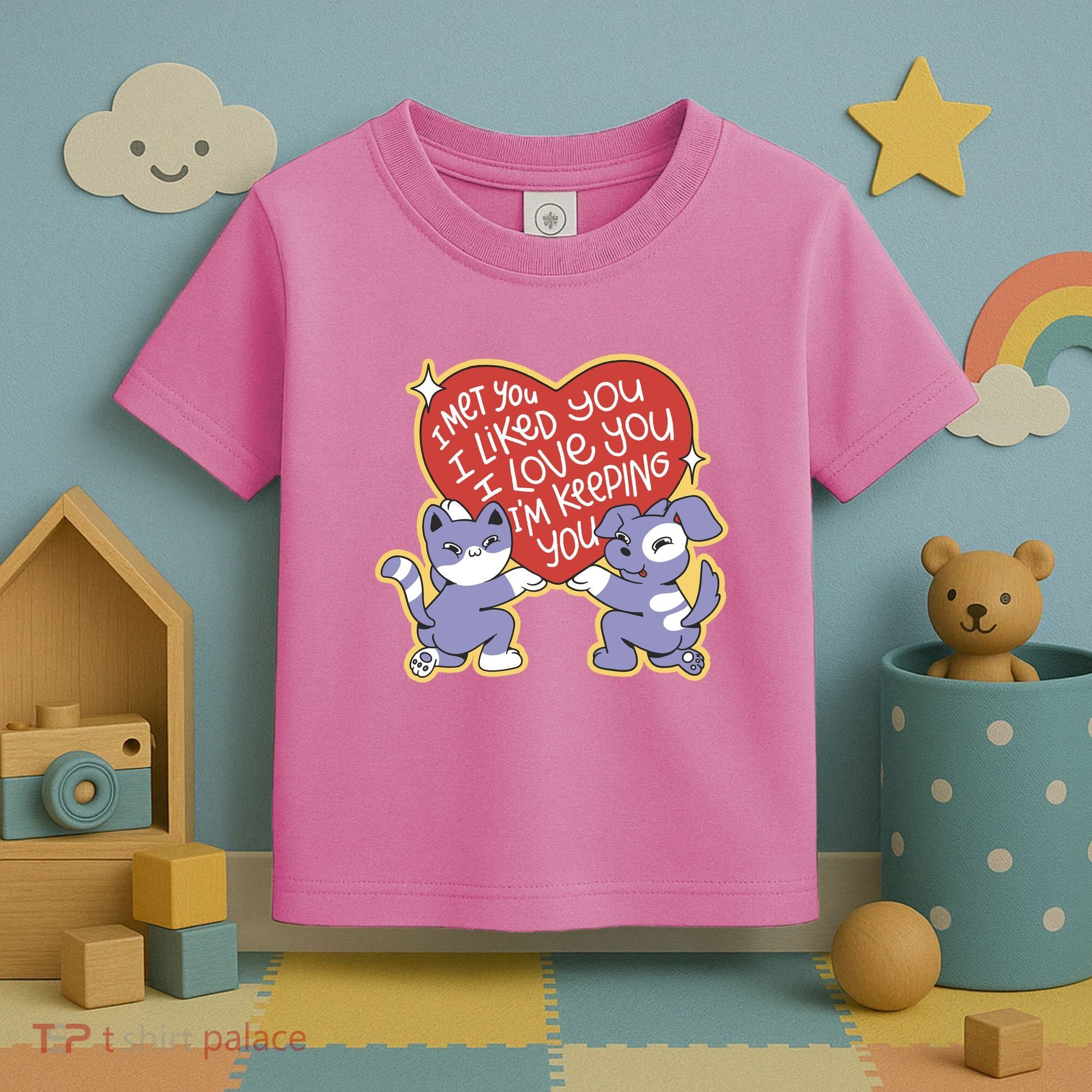 I Love You Heart Quote Cute Gift Toddler T-Shirt