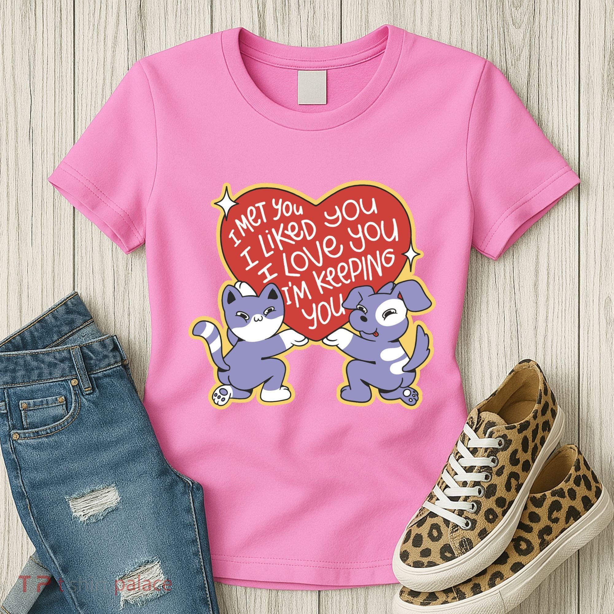 I Love You Heart Quote Cute Gift Women's T-Shirt