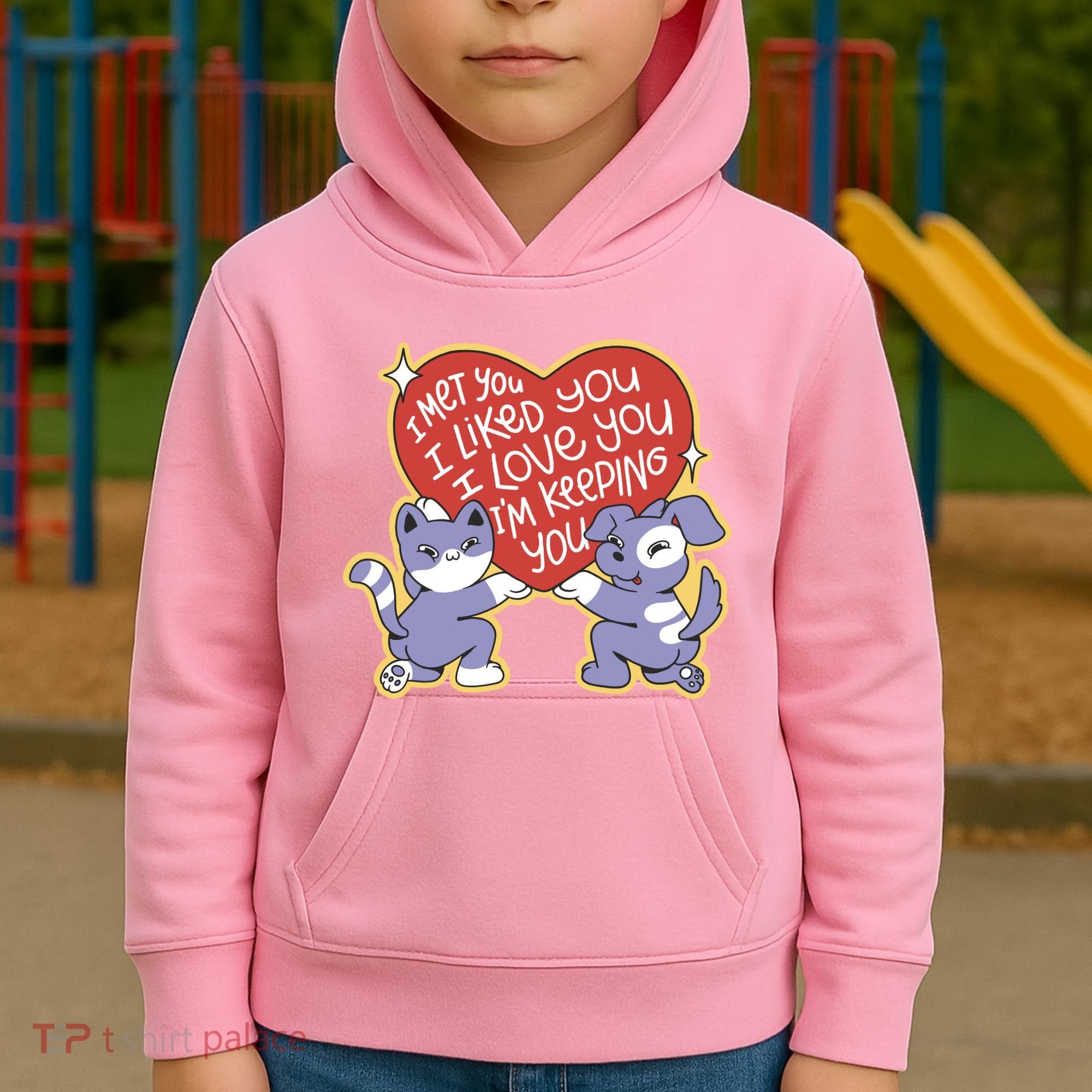 I Love You Heart Quote Cute Gift Kids Hoodie