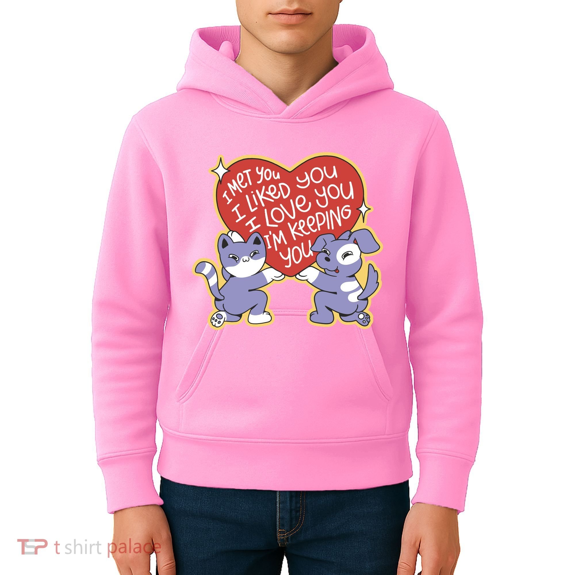 I Love You Heart Quote Cute Gift Kids Hoodie