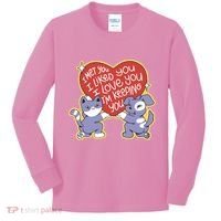 I Love You Heart Quote Cute Gift Kids Long Sleeve Shirt thumb 0