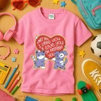 I Love You Heart Quote Cute Gift Kids T-Shirt thumb 3