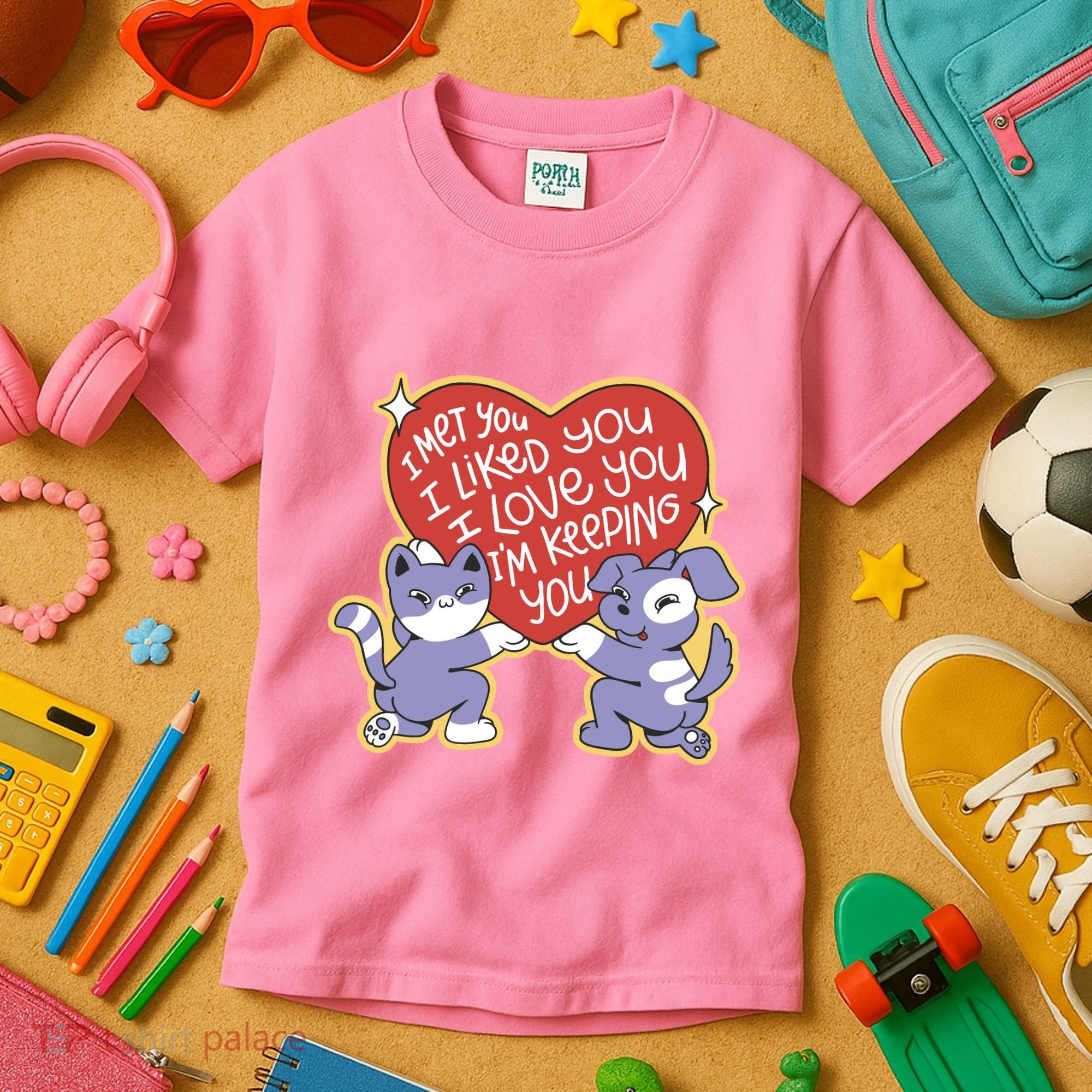 I Love You Heart Quote Cute Gift Kids T-Shirt