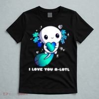 I Love You A-Lotl, Axolotl Valentines Day Cute Kawaii Gift T-Shirt thumb 5
