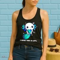 I Love You A-Lotl, Axolotl Valentines Day Cute Kawaii Gift Women's Tank Top thumb 2