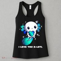 I Love You A-Lotl, Axolotl Valentines Day Cute Kawaii Gift Women's Tank Top thumb 3
