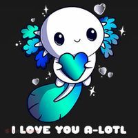 I Love You A-Lotl, Axolotl Valentines Day Cute Kawaii Gift Women's Tank Top thumb 5