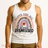 I Love You All Class Dismissed Rainbow Teacher Gift Tank Top thumb 3