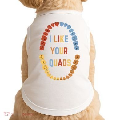 I Like Your Quads Funny Dentist Dental Assistant Doggie Tank