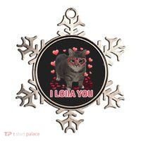 I Love You Oiia Cat Funny Spinning Cat Valentines Day Gift Ornament thumb 0