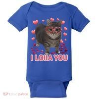 I Love You Oiia Cat Funny Spinning Cat Valentines Day Gift Baby Bodysuit thumb 0