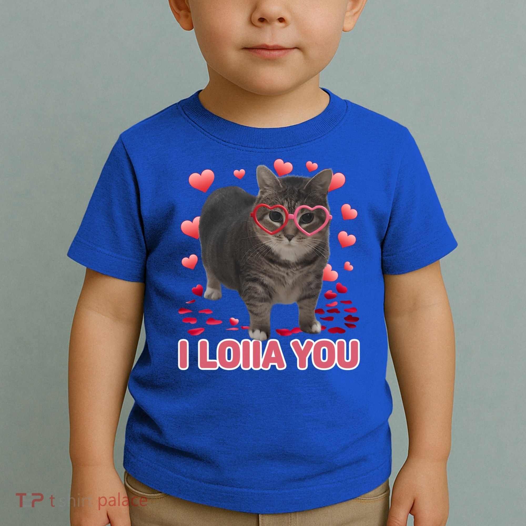 I Love You Oiia Cat Funny Spinning Cat Valentines Day Gift Toddler T-Shirt