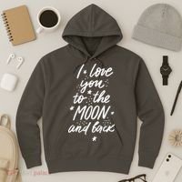 I Love You To The Moon And Back Cute Romantic Hoodie thumb 3