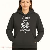 I Love You To The Moon And Back Cute Romantic Hoodie thumb 5