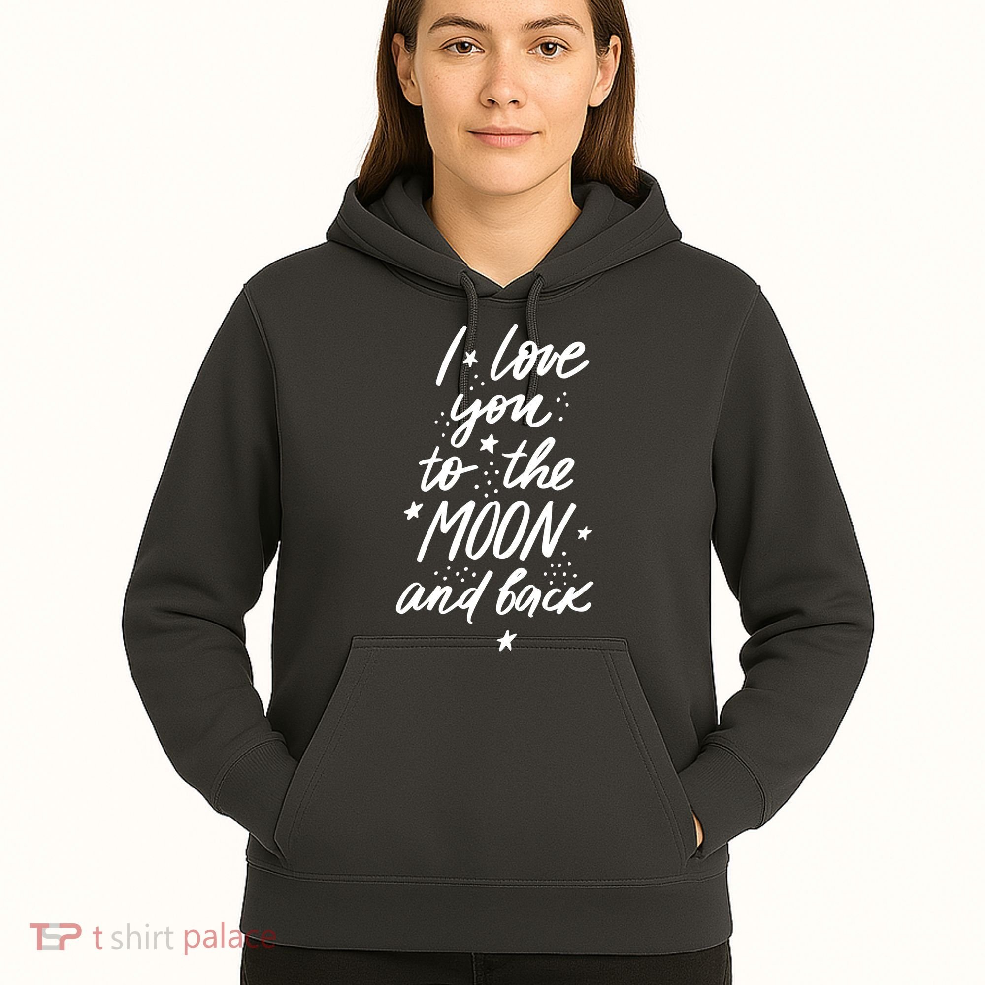 I Love You To The Moon And Back Cute Romantic Hoodie