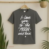 I Love You To The Moon And Back Cute Romantic T-Shirt thumb 2