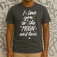 I Love You To The Moon And Back Cute Romantic T-Shirt thumb 3